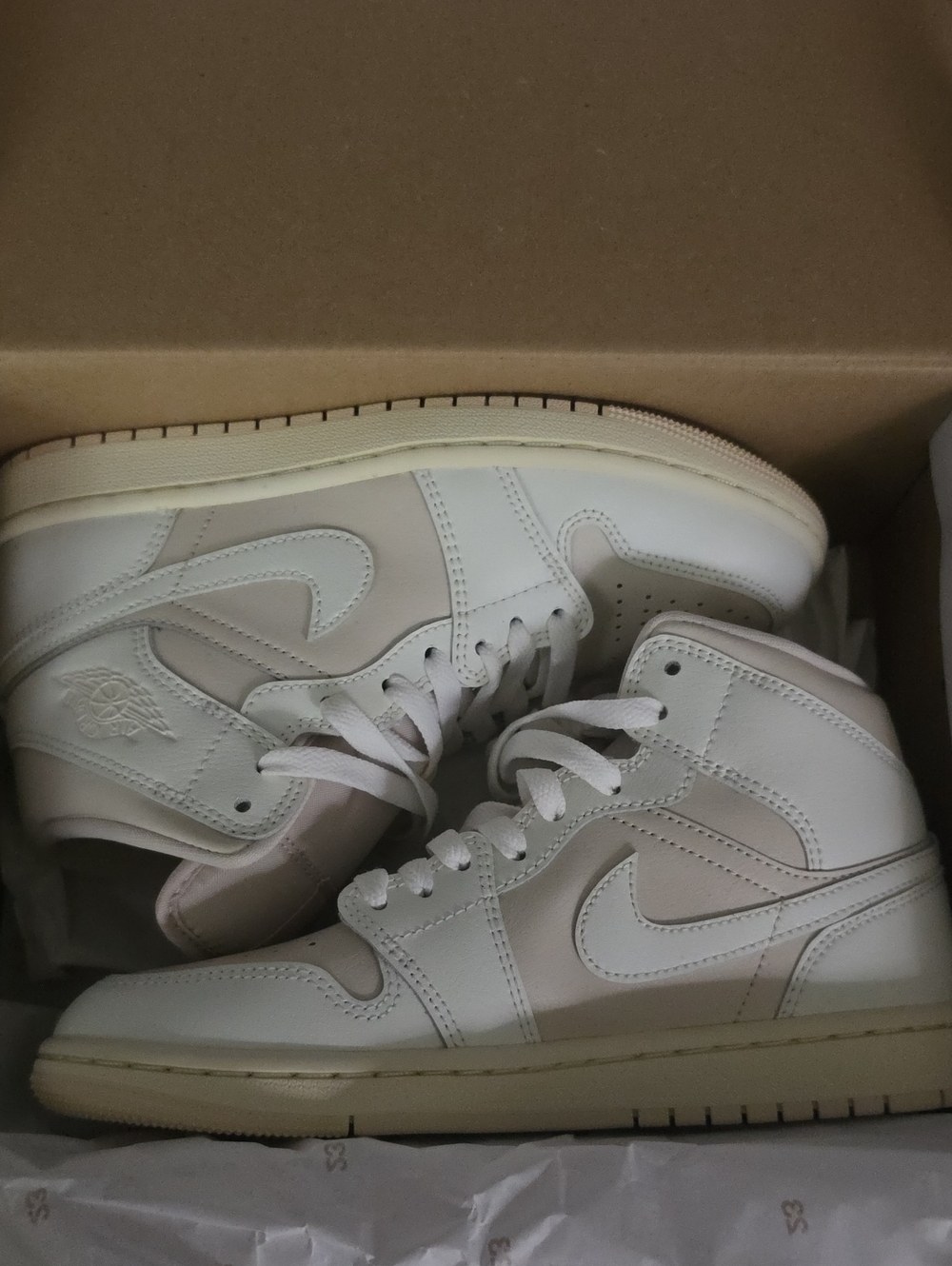 Nike Women’s High-Top Sneakers in White and Cream